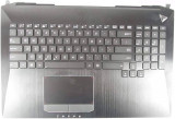Carcasa superioara cu tastatura palmrest Laptop, Asus, ROG G750, G750J, G750JH, G750JS, G750JW, G750JX, G750JZ, G750JM, 90NB00M1-R31TA0, iluminata, la