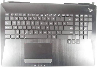 Carcasa superioara cu tastatura palmrest Laptop, Asus, ROG G750, G750J, G750JH, G750JS, G750JW, G750JX, G750JZ, G750JM, 90NB00M1-R31TA0, iluminata, la foto