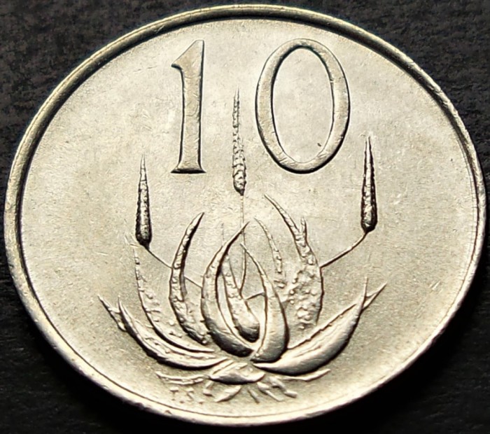 Moneda exotica 10 CENTI - AFRICA de SUD, anul 1987 * cod 365
