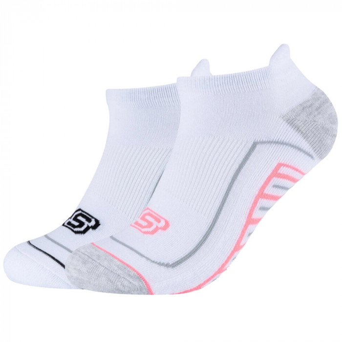 șosete Skechers 2PPK Basic Cushioned Sneaker Socks SK43024-1001 alb