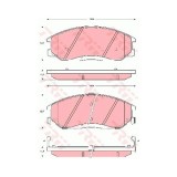 Set placute frana Trw GDB3244, parte montare : Punte fata