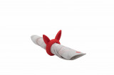 Bunny Napkin ring - rosu