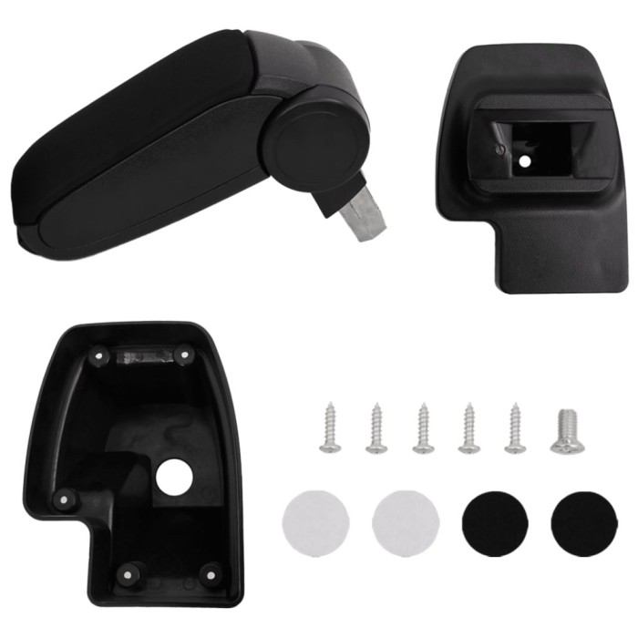 Cotiera auto, negru, 15x35x(33-49,5) cm ABS
