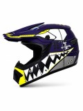 Cumpara ieftin Casca Moto Cross si ATV Full Face Copii si Adulti, Echipament Protectie Enduro MTB Quad, ABS, Omologare DOT, Marimea M, Model BLUE