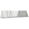 VidaXL Cușcă pentru iepuri, gri, 302,5x80,5x71 cm, oțel galvanizat