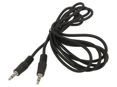 Cablu Audio Jack 3.5mm 3 Pin 1.8m Negru foto