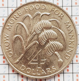 1238 Barbados 4 Dollars 1970 Elizabeth II (FAO) km 9, America Centrala si de Sud