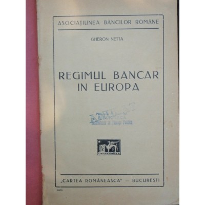 REGIMUL BANCAR IN EUROPA - GHERON NETTA foto