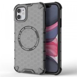 Husa MagSafe pentru Apple iPhone 11, Techsuit, HoneyComb Shield, Neagra