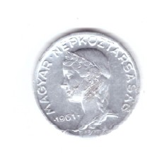 Moneda Ungaria 5 filler/filleri 1961, stare buna, curata