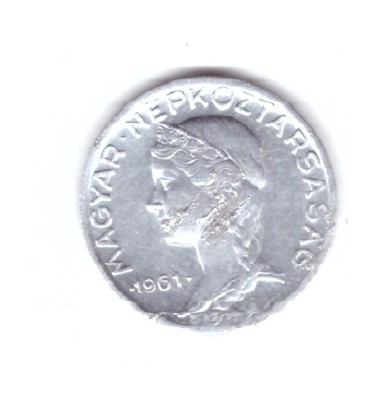 Moneda Ungaria 5 filler/filleri 1961, stare buna, curata foto