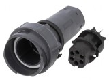 Mufă Circulară Mamă 6 PIN Nichelată Buccaneer 7000