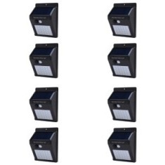 Pachet 8 Lampi cu LED incarcare solara si senzor de miscare 30 LEDURI