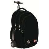 Ghiozdan Troler ST.Right, colectia Black, TB01, roti silicon, 44x32x25 cm