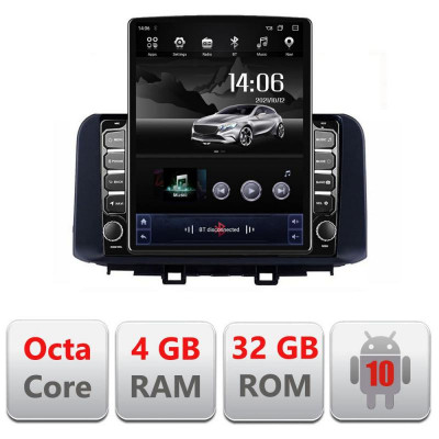 Navigatie dedicata Hyndai Kona H-1058 ecran tip TESLA 9.7&amp;quot; cu Android Radio Bluetooth Internet GPS WIFI 4+32GB DSP 4G Octa Core CarStore Technology foto