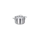 Oala cu capac din inox, 30x15cm 11litri, compatibila cu toate tipurile de aragaz, Korkmaz