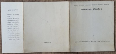 Pliant expozitie Semproniu Iclozan 1970 foto