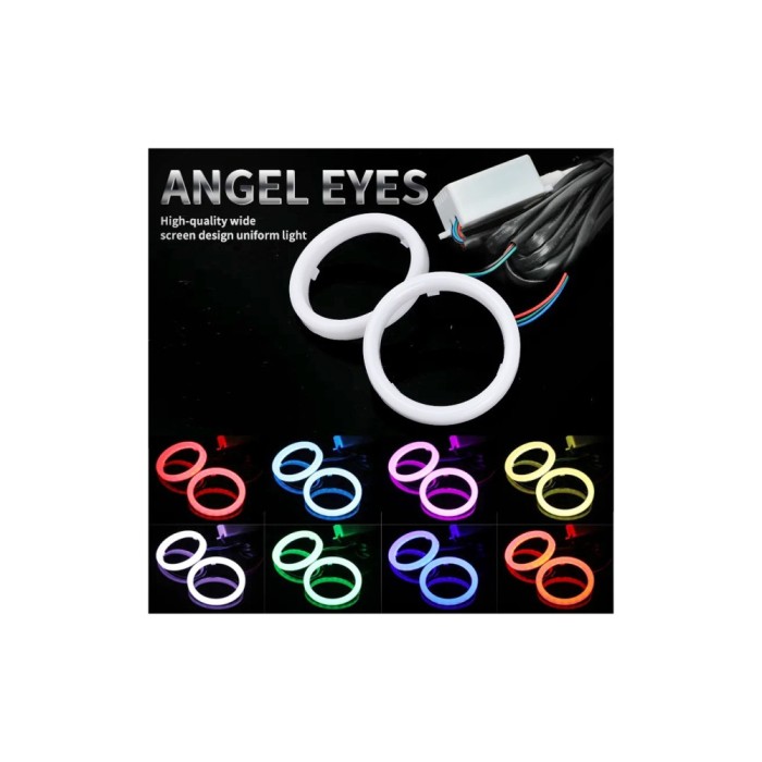 Inele angel eyes LED COB 12V waterproof -culoare Alb Diametru: 90 mm