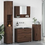 VidaXL Set de mobilier pentru baie 4 pcs Stejar brun 30 x 35 x 192 cm 3393060