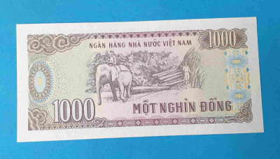 Bancnota veche Viet Nam 1000 Dong 1988 - UNC foto