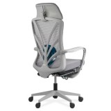 SCAUN DE BIROU ERGONOMIC CU SPATAR RABATABIL SI SUPORT PICIOARE SYYT 9512 GRI