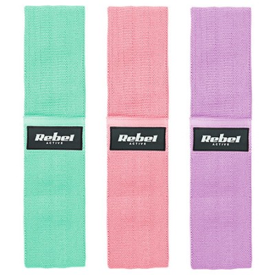 SET 3 BENZI ELASTICE MATERIAL TEXTIL REBEL ACTIVE foto