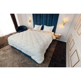 Pilota iarnă blană &quot;ThermaFur&quot; Coneltex, dimensiuni 140x210 cm, dreptunghiulară, culoare crem, umplutură fibră siliconizată antialergică, densitate 35