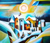 Tablou abstract-Its winter time