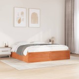 VidaXL Cadru de pat fără saltea, maro ceruit 180x200 cm lemn masiv pin 3282368