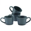 Set 4 Cani Navaris Linen Artisan, 350ml, 4 piese, albastru, ceramica, NAV001WX8DR030C