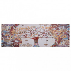 Set Tablouri Din P&acirc;nză Imprimeu Copac Multicolor 120x40 cm 289260