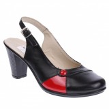 Pantofi dama decupati din piele naturala PS46R