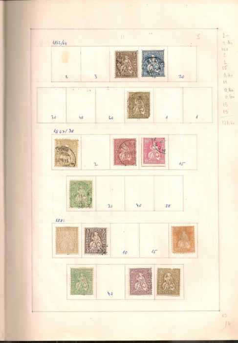Elvetia.1862/1980 Colectie peste 700 buc. timbre stampilate diferite COL.3