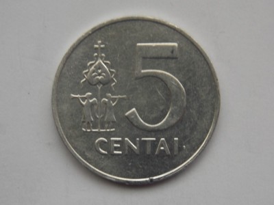 5 CENTAI 1991 LITUANIA foto