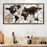 Cumpara ieftin Accesoriu decorativ de perete metalic Bys-132 Multicolor 120x60 cm