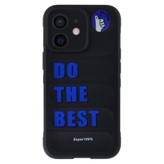 Husa compatibila cu apple iphone 12, personalizata shockproof rugged, camera protect, negru foto