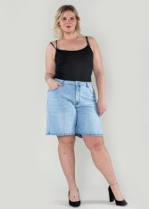 Blugi dama basic marime mare Nina Carter albastru deschis P618-6 M7