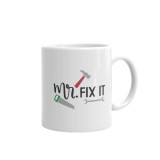 Cana alba personalizata Mr. Fix it, INOVATIX&reg;. 330ml