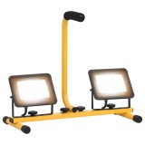 Proiector LED cu maner, 2x30 W, alb cald