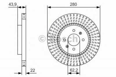 Disc frana HYUNDAI i20 (GB) (2014 - 2016) BOSCH 0 986 479 B05 foto