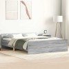 VidaXL Cadru de pat cu tăblie la cap/picioare, gri sonoma, 140x190 cm 3203787