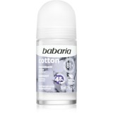Babaria Deodorant Cotton antiperspirant roll-on cu efect de nutritiv 50 ml