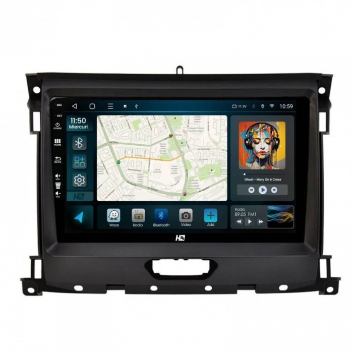 Navigatie Ford Ranger (2015-2022) 4GB RAM Android 13 Quadcore DSP GPS Wi-FI Carplay Android Auto USB Bluetooth Waze Touchscreen 9 inch