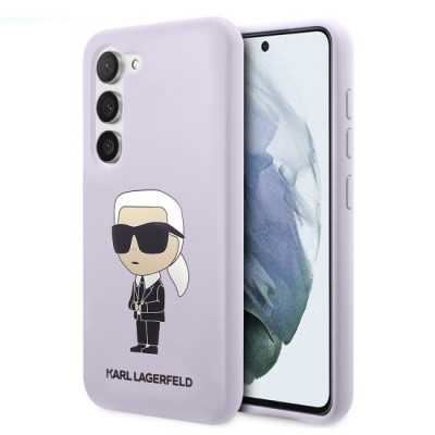 Husa pentru Samsung Galaxy S23 Plus - Karl Lagerfeld Silicone (KLHCS23MSNIKBCU) - Purple Ikonik foto