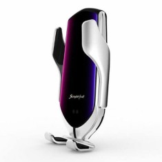 Incarcator inteligent wireless pentru telefon si suport auto Deluxe pentru foto