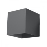 Lampă De Perete Quad Antracit Aluminiu 1 Bec Pătrat Modern De Interior