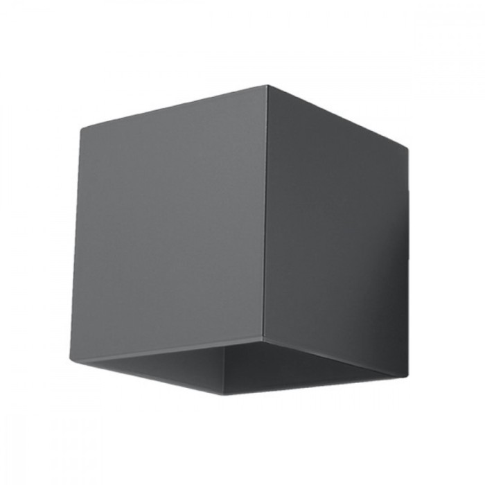 Lampă De Perete Quad Antracit Aluminiu 1 Bec Pătrat Modern De Interior