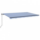 Cumpara ieftin Copertina retractabila automat, albastru si alb, 500x350 cm