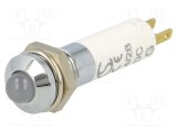 Lampă LED convexă roșie/verde 24-28VDC &Oslash;8,2mm IP40 SIGNAL-CONSTRUCT