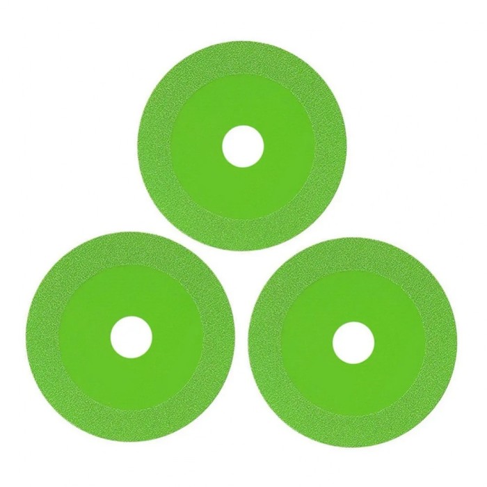 Set 3 discuri de taiat sticla, Otel, 22 mm, Verde